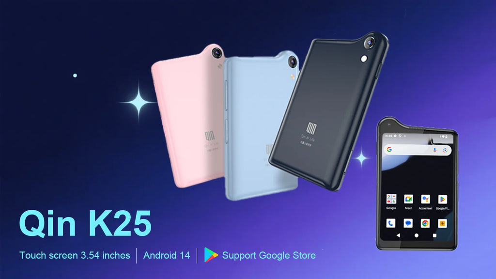 Nuevo teléfono inteligente Qin F25, Google Play, Android 14, tarjetas SIM duales, 6GB + 128GB, 2700mAh, WIFI Bluetooth, pantalla táctil de 3,54 pulgadas, MTK8786