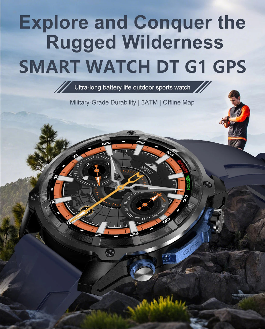 T-Rex3 Reloj Inteligente Militar GPS 10ATM
