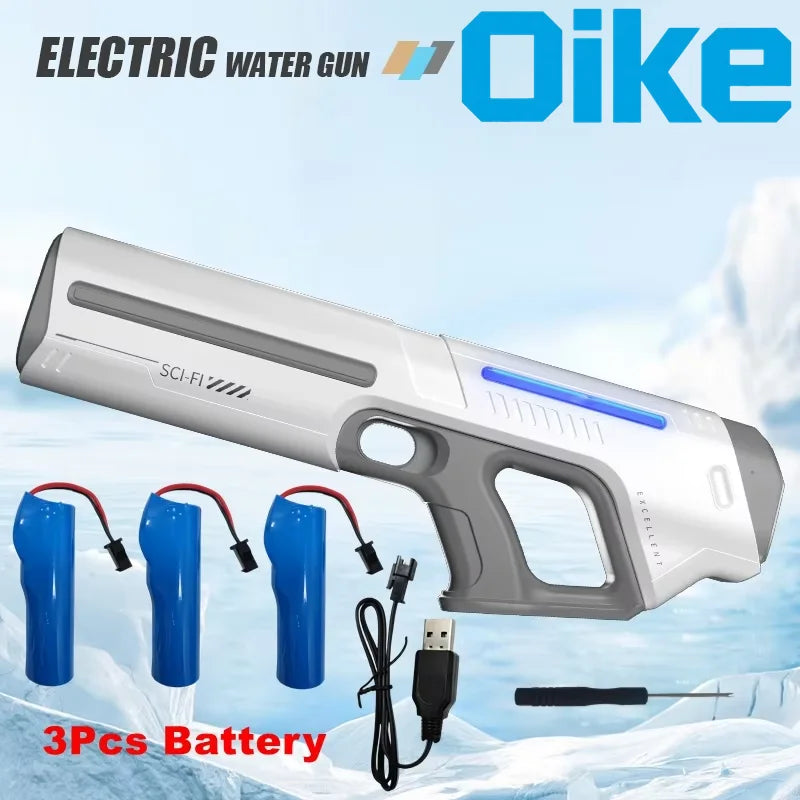 Pistola de Agua Eléctrica para Adultos, Potente Pistola de Agua Automática con Succión, Regalo de Verano, Juego para Playa, Piscina, Jardín, Diversión al Aire Libre