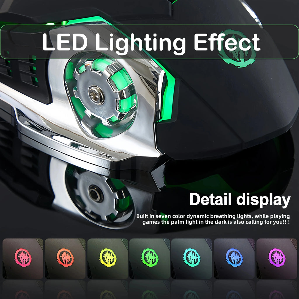 Ratón inalámbrico de 2,4G con Bluetooth, ratón retroiluminado RGB para juegos, ratón recargable, ratón silencioso de 3600 DPI para Macbook y portátil