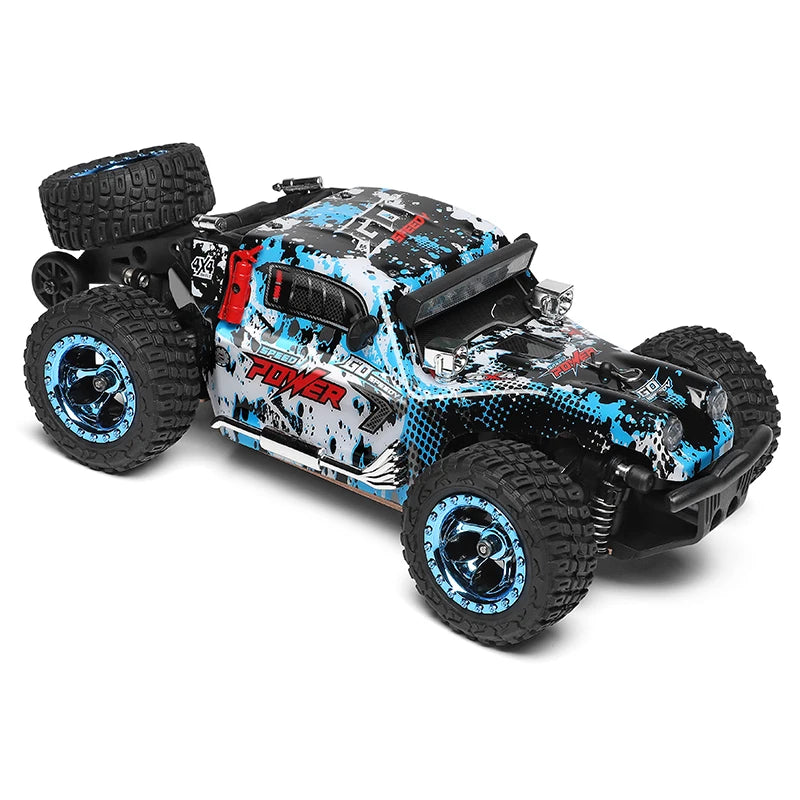 Coche RC 1/28, 4WD, 30 Km/H con Luces LED y Chasis de Metal