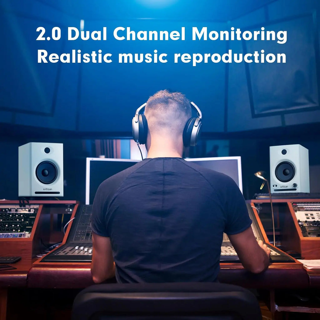 Ortizan Altavoces de Estantería Monitores de Estudio
