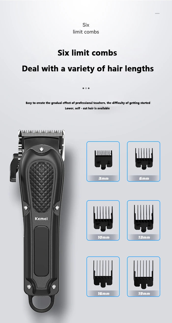 Cortadora de Pelo Kemei KM-1071 USB Recargable