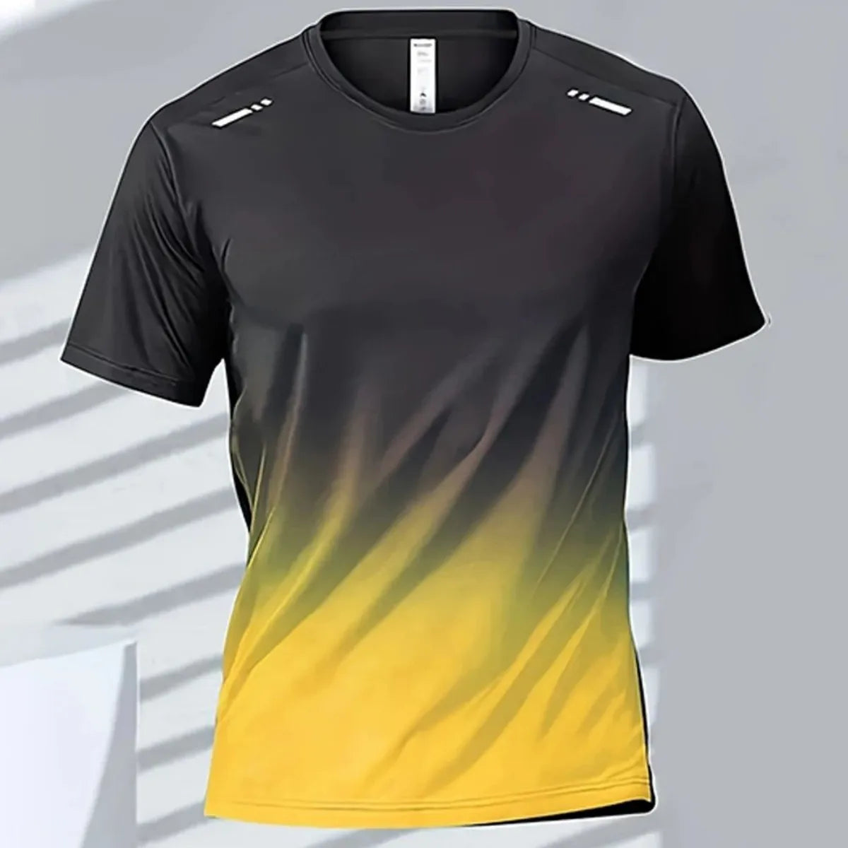 Camiseta Degradada para Hombre, Cuello Redondo, Secado Rápido