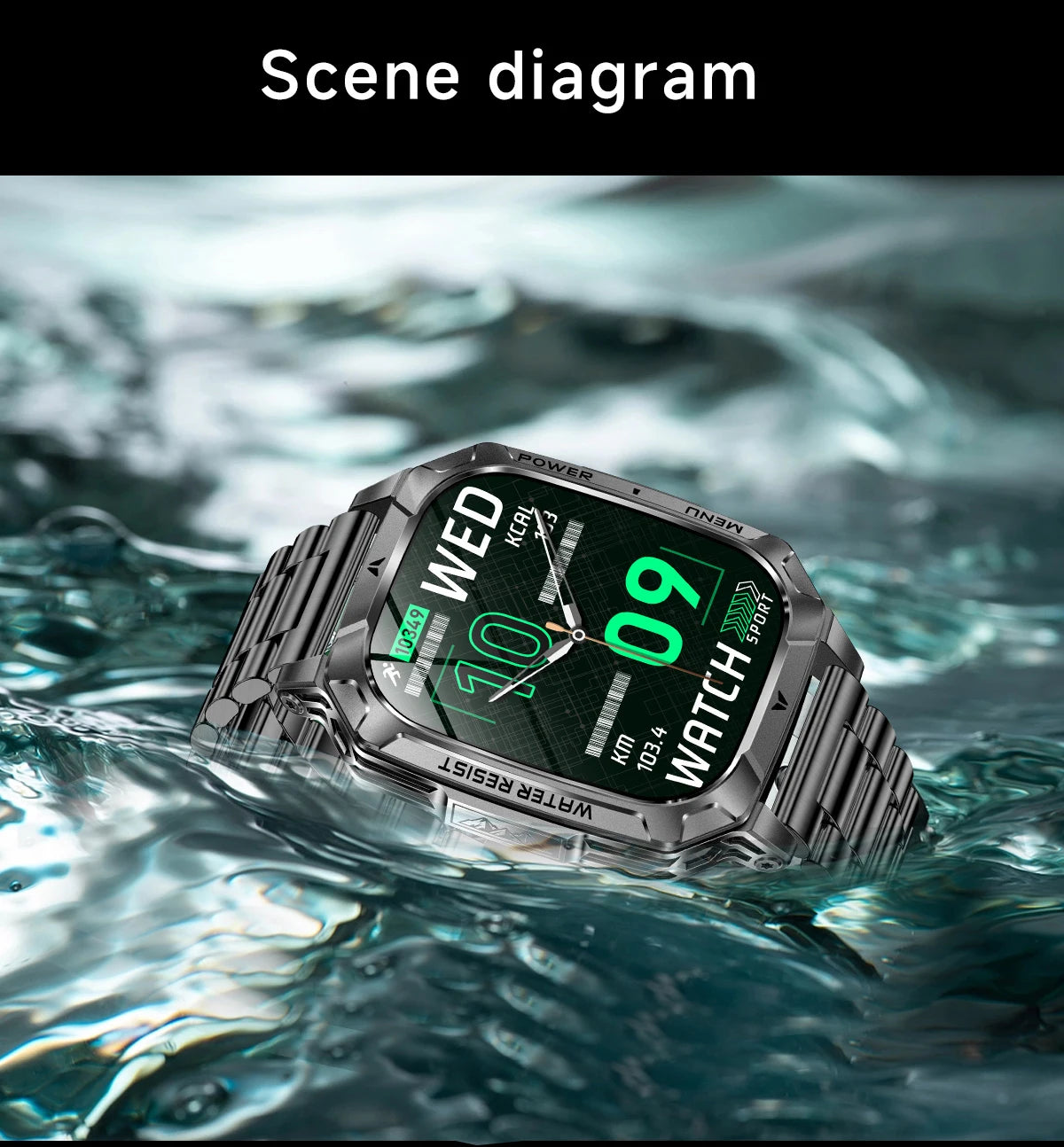 Reloj Inteligente LIGE Militar Batería 1400mAh Bluetooth