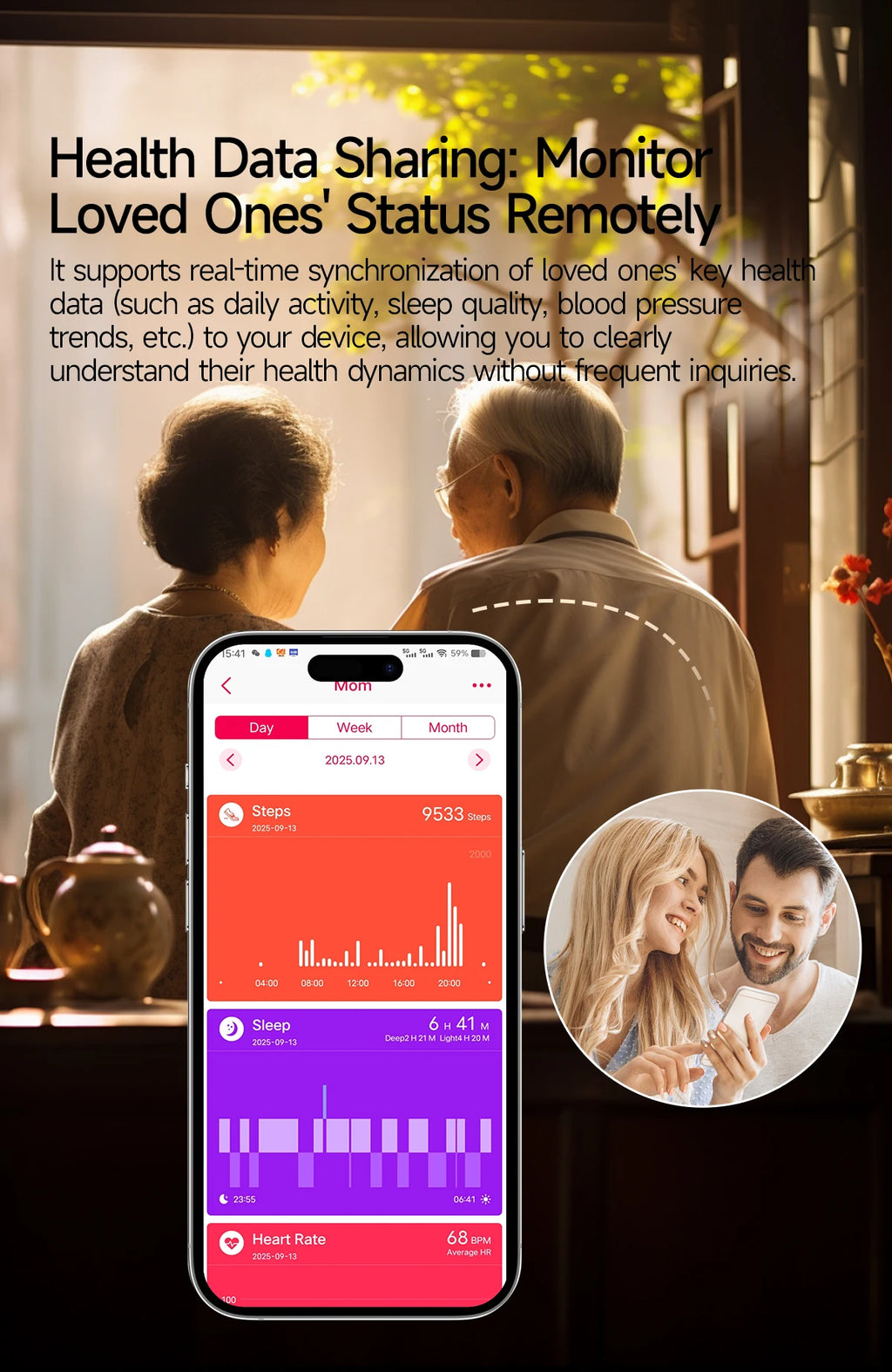 Reloj Inteligente con ECG, Grasa Corporal y Presión Arterial AMOLED