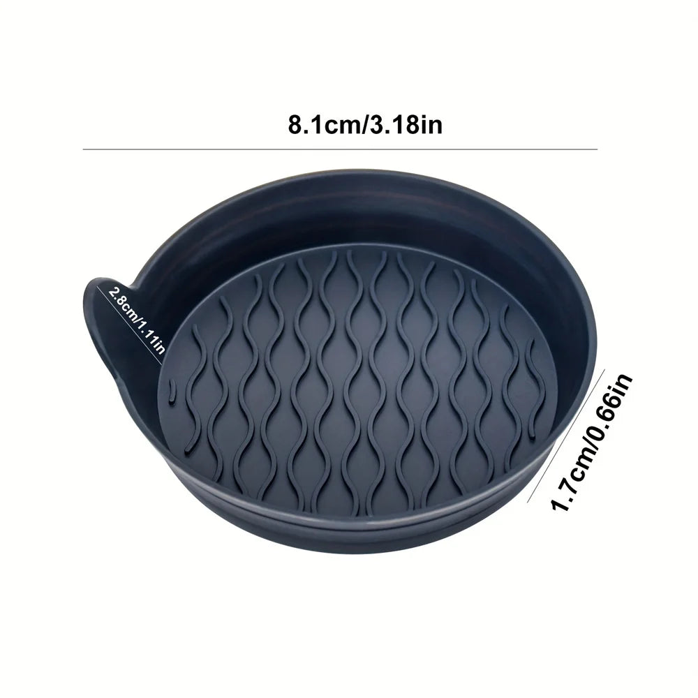 Estera Universal para taza de coche de silicona, estera para taza de agua con orificio medio para coche, estera para taza de agua creativa antideslizante circular para coche