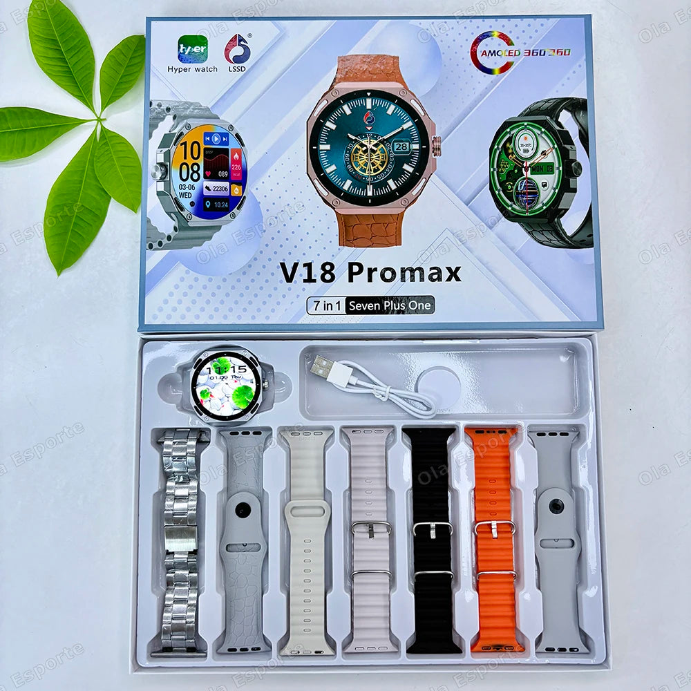 Reloj Inteligente 7en1 AMOLED GPS IP68 HW12