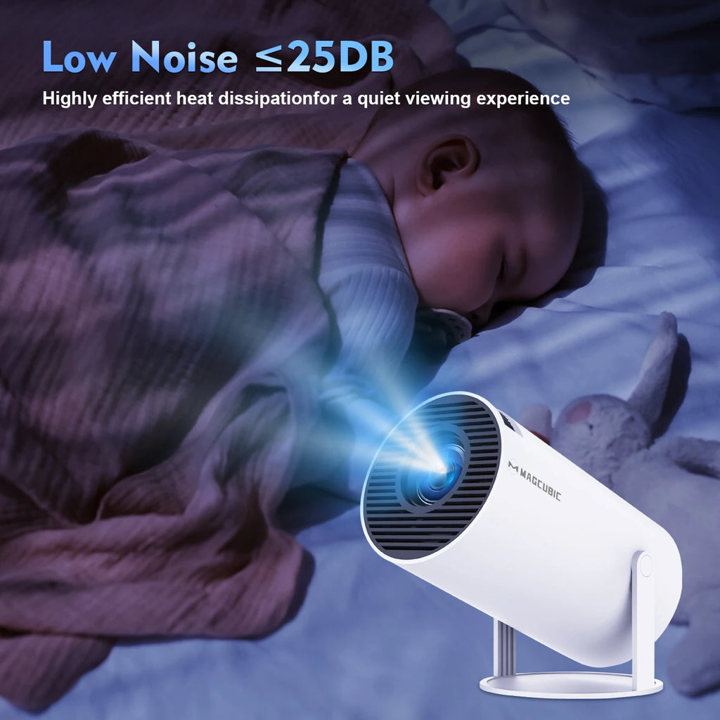 Proyector Magcubic HY300Pro+ 8k Android 14, Wifi Dual, 290ANSI, BT5.4, Proyector de Video para Cine, Portátil para Exteriores