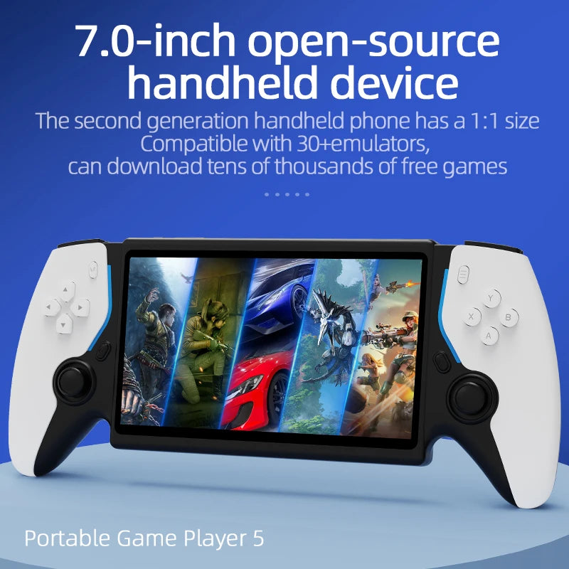 Consola de juegos portátil HD de 7 pulgadas, más de 15000 juegos integrados, más de 20 idiomas, batería de larga duración, regalos de juegos
