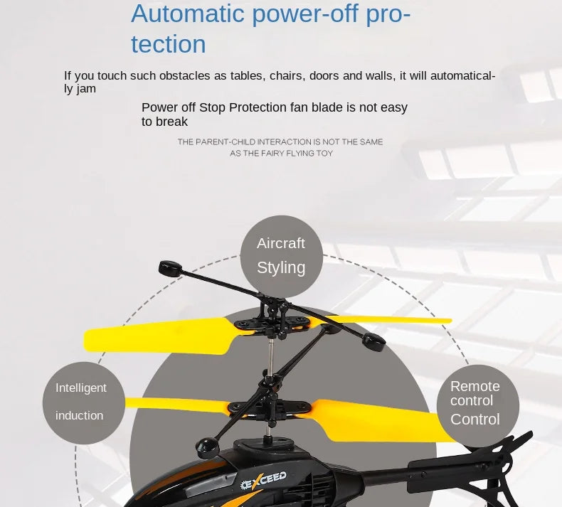 Mini Dron RC con Luces LED Control Remoto y por Gestos
