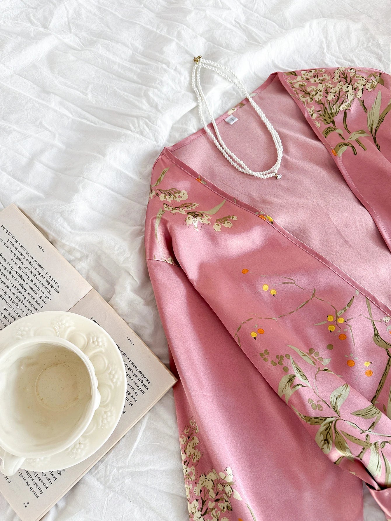 Conjunto de Pijama 5 Piezas con Estampado Floral para Mujer
