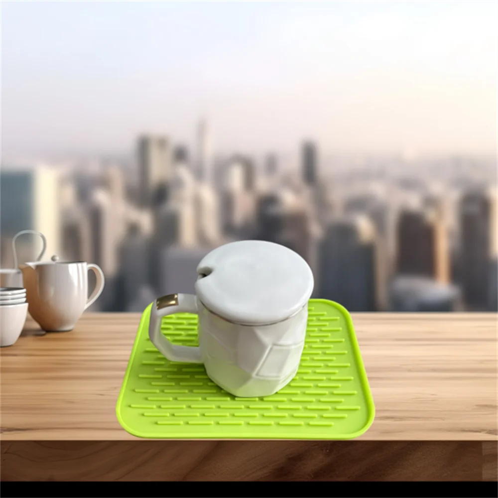 Soporte para ollas de silicona Flexible y duradero, posavasos para vajilla, soporte para ollas, almohadilla caliente antideslizante resistente al calor, almohadilla aislante para vajilla