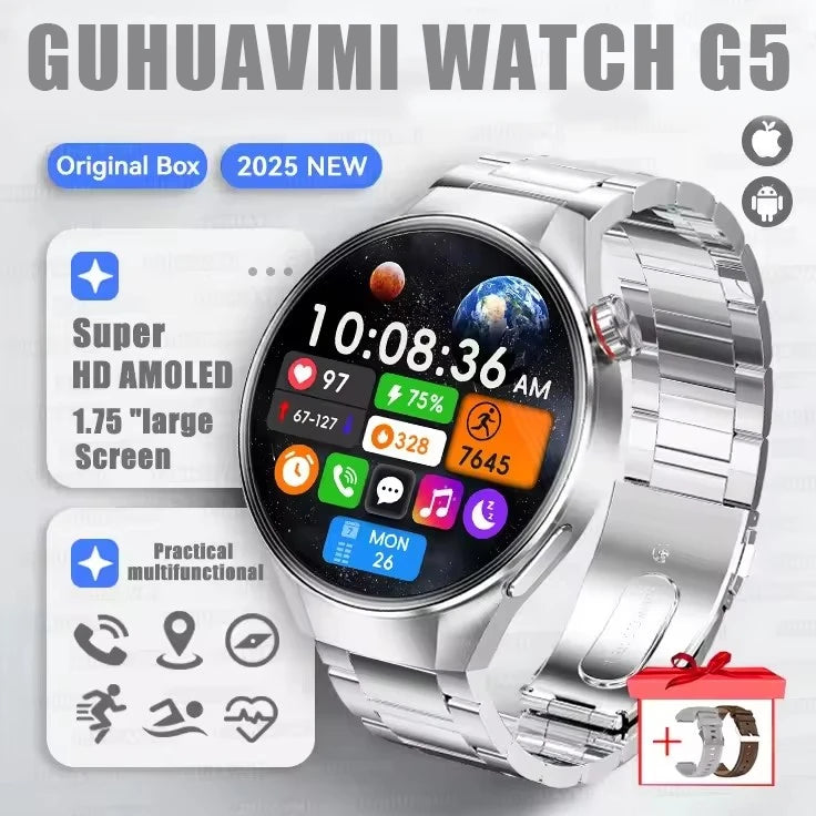 Reloj Inteligente G5 Plus con Pantalla AMOLED, GPS y Llamadas Bluetooth