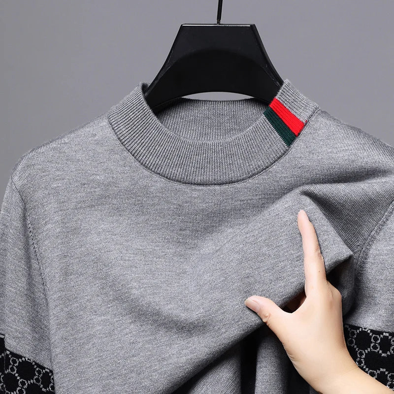 Suéter Jacquard de Cuello Redondo para Hombre