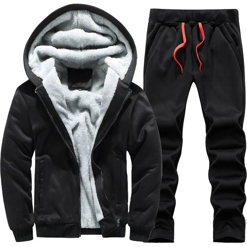 Chaqueta de Invierno para Hombre, Forro Polar, Cremallera y Capucha