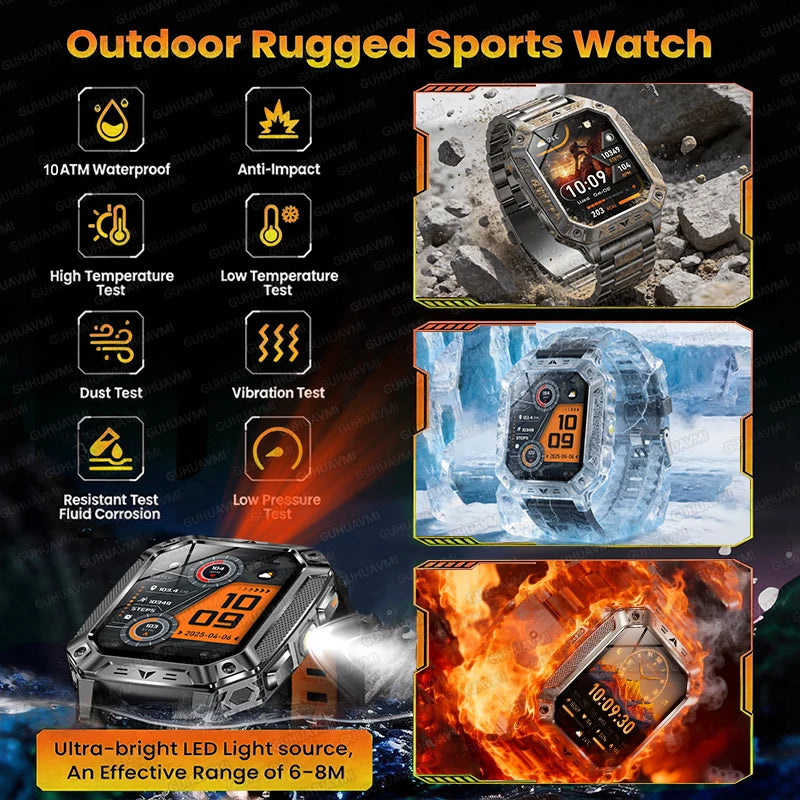 Reloj Inteligente AMOLED con GPS y Bluetooth Hombre