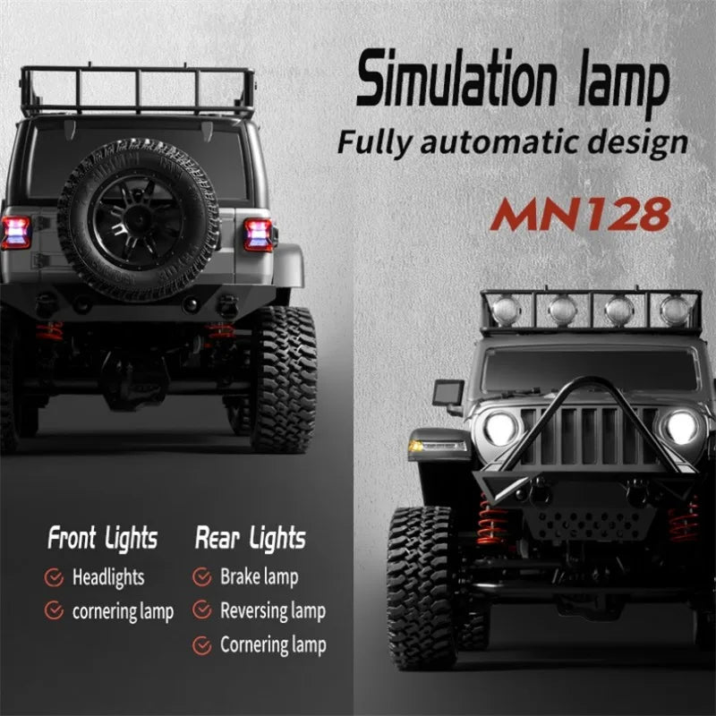 Buggy RC Crawler 4x4, Escala Completa con Luces LED