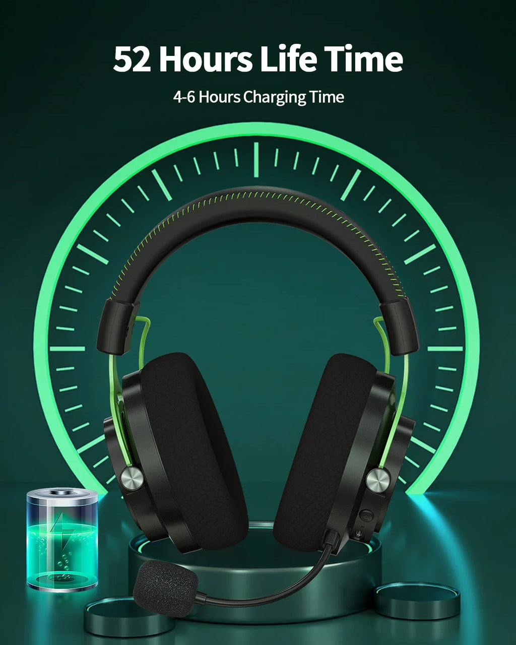 NUBWO G03 Auriculares Gaming Dongle 2.4GHz