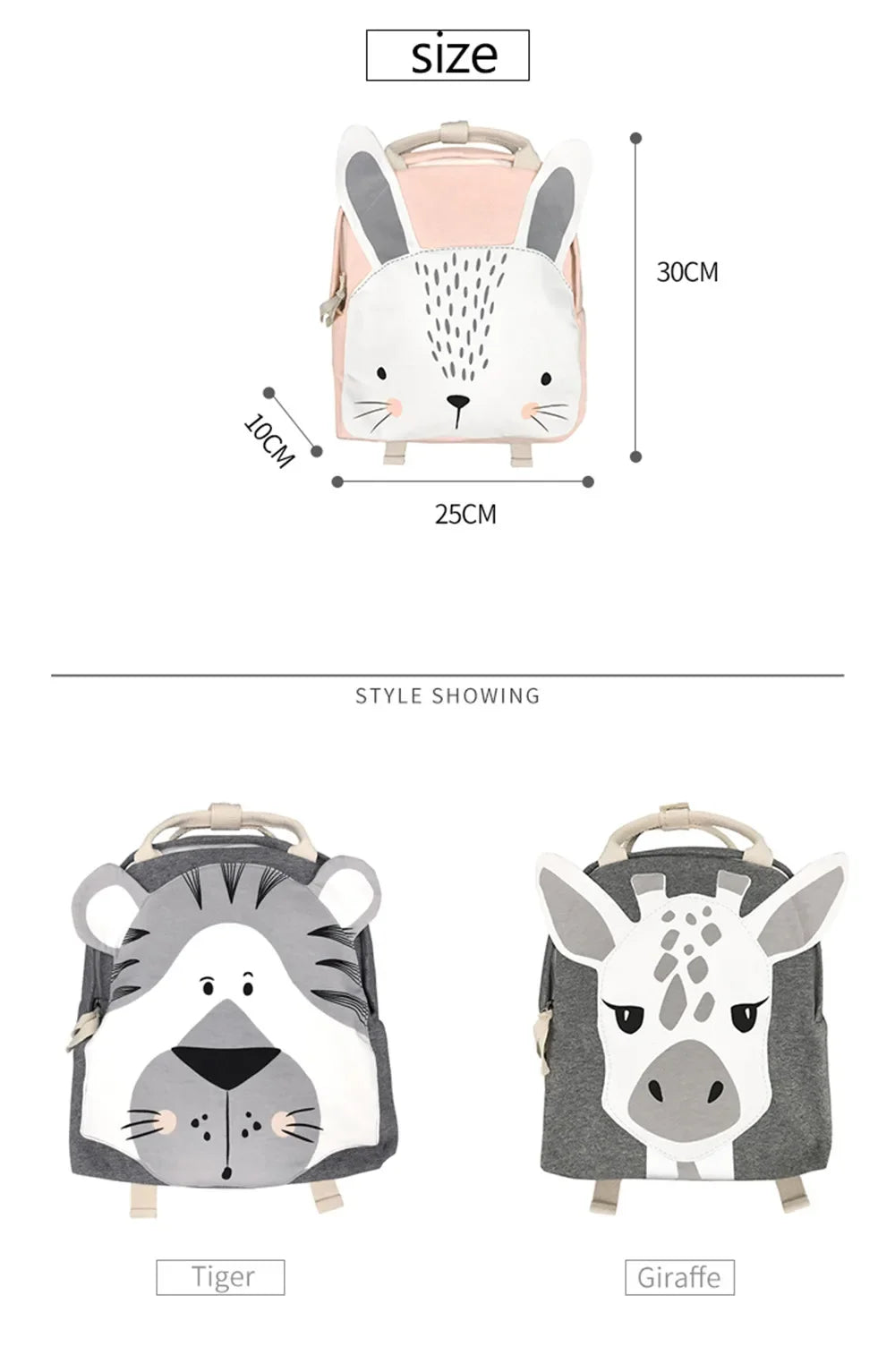 Mochila para niños, mochila escolar para niños pequeños, bonita mochila escolar para niños, bolso ligero para niño y niña, bolso de conejo, mariposa y León