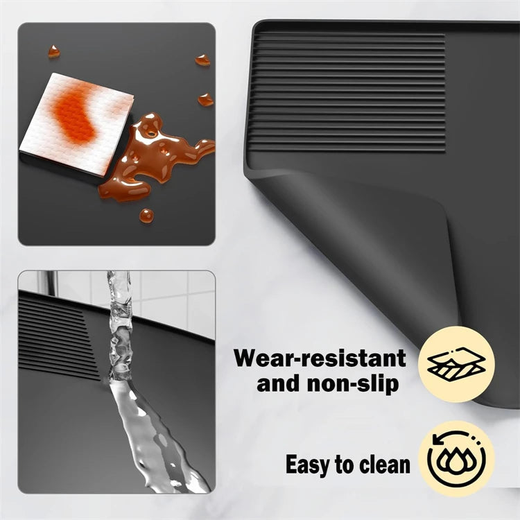 LMETJMA-alfombrilla de silicona para café con alfombrilla desmontable, antideslizante, resistente al calor, para máquina de café expreso Ninja Luxe