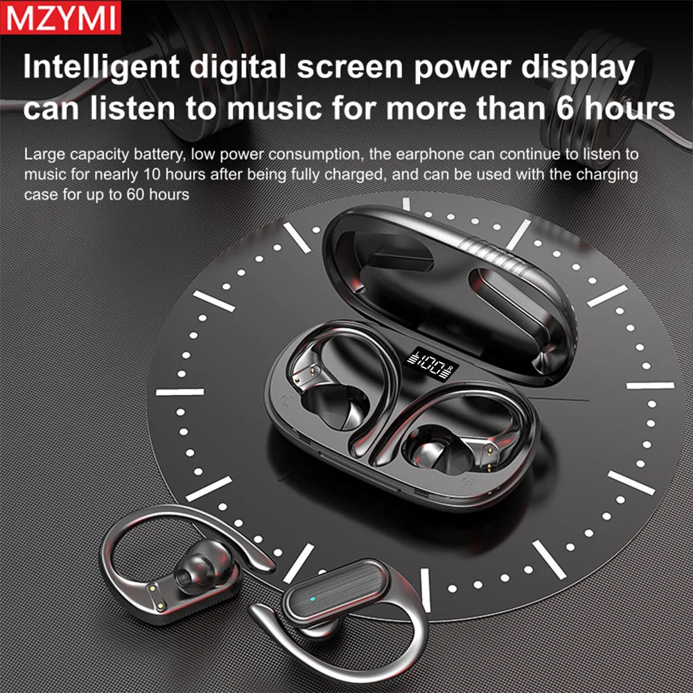 MZYMI Auriculares Bluetooth 5.3 Pantalla Digital