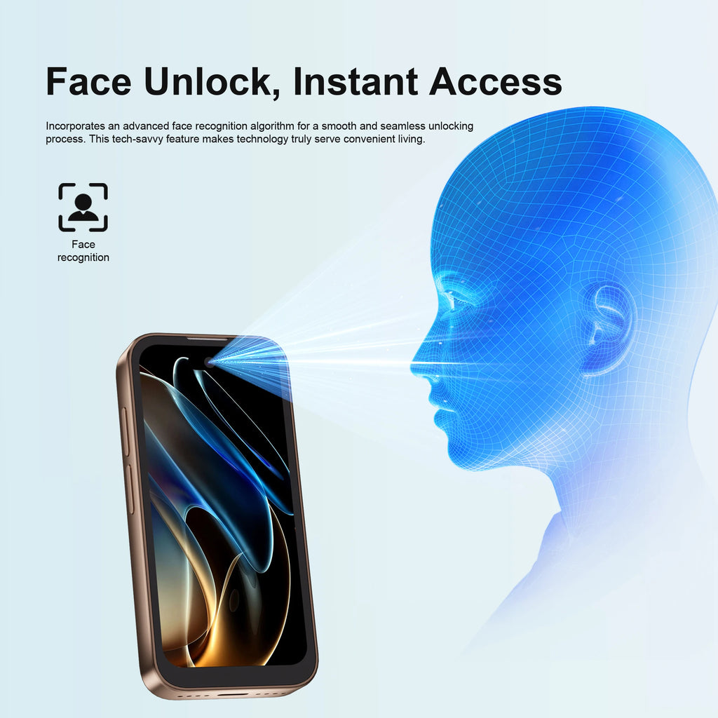 Mini Smartphone SERVO 17 PRO MAX con Pantalla Completa de 3.75'', 3G WCDMA, Doble SIM, GPS, Desbloqueo Facial, Android, Teléfono Móvil Inteligente Pequeño