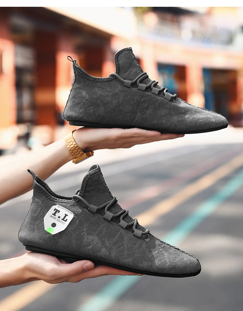 YRZL mocasines de malla para hombre, mocasines para conducir, zapatos planos de alta calidad para caminar, mocasines informales antideslizantes transpirables, zapatos de verano para hombre