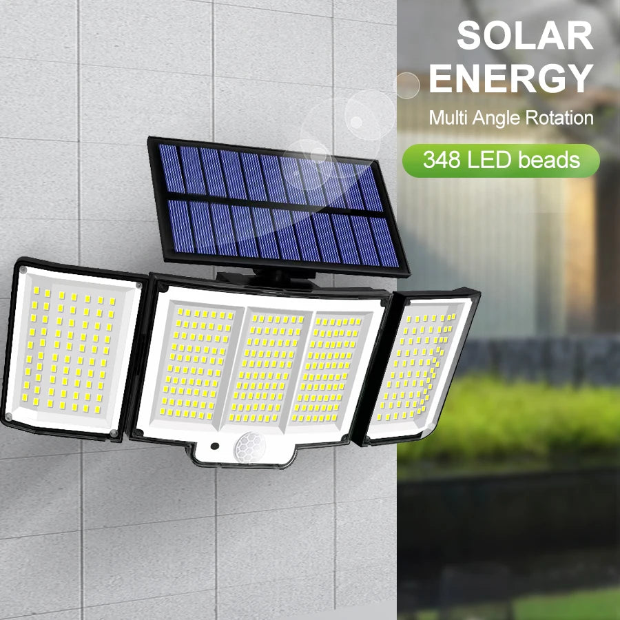 Luz Solar LED con Sensor de Movimiento 234/318/348 LEDs IP65