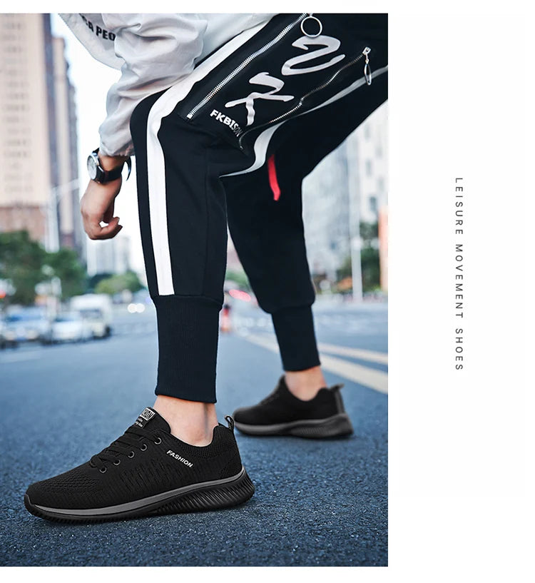 Zapatillas de correr para hombre, zapatos deportivos ligeros para caminar, zapatos informales transpirables de malla clásica, mocasines de moda para hombre, zapatillas de deporte para hombre