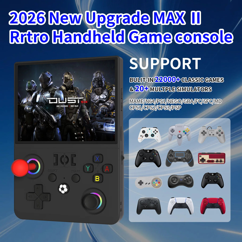 Consola de Juegos Retro R36MAX2, Pantalla HD 4.5 Pulgadas 1024x768, 128GB