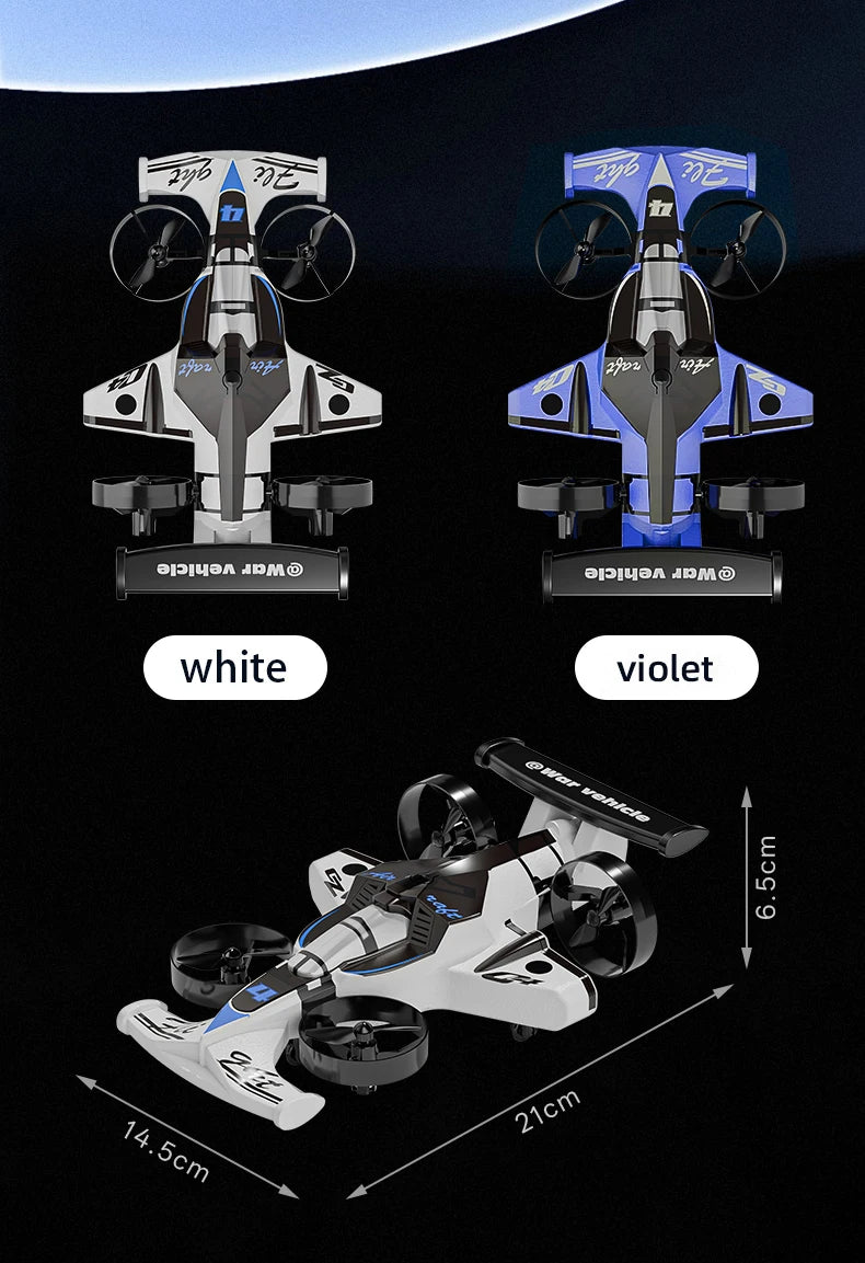 Dron Quadcopter 2 en 1 Tierra y Aire con Control Remoto