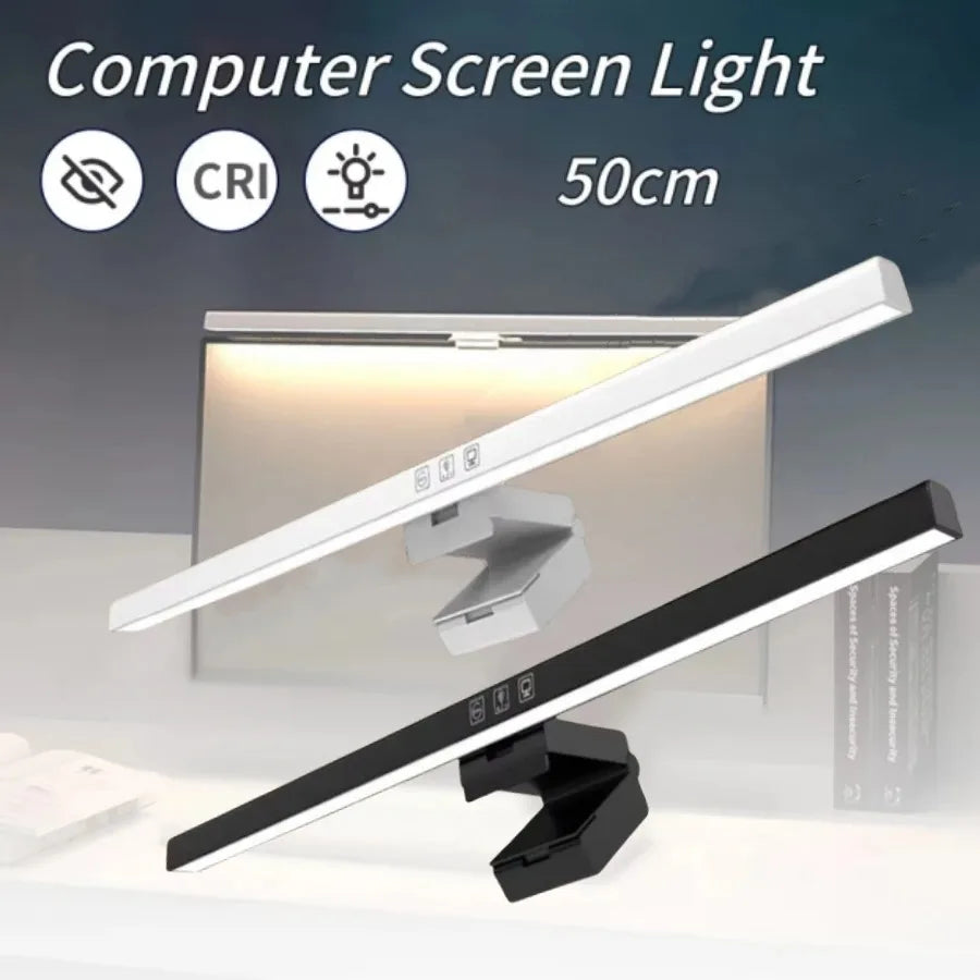 Barra de luz para Monitor de ordenador de 50cm, luces colgantes para pantalla, atenuación continua, lámpara de escritorio USB para estudio, luz de lectura, lámpara para Monitor de mesa