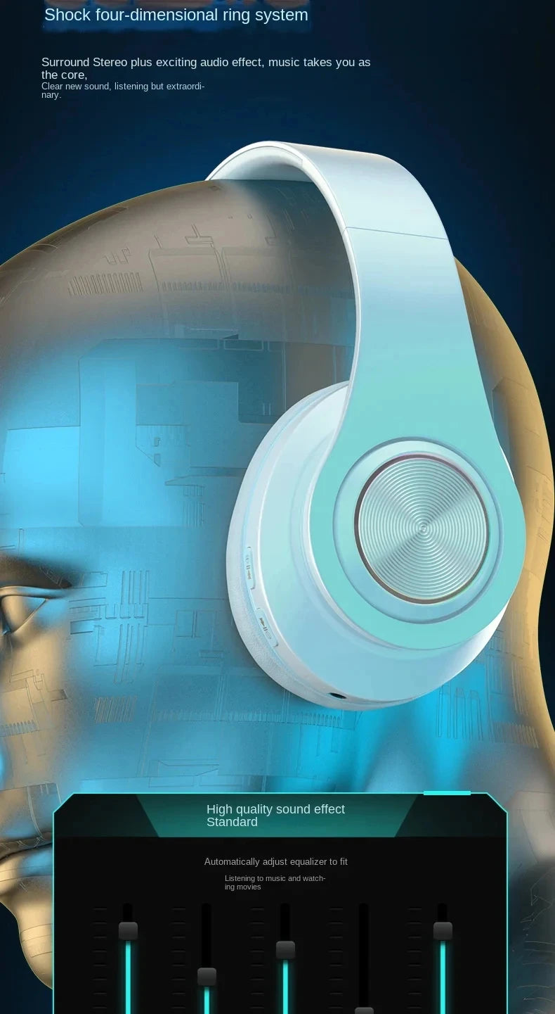 Auriculares Bluetooth Over-Ear con Cancelación de Ruido y Micrófono