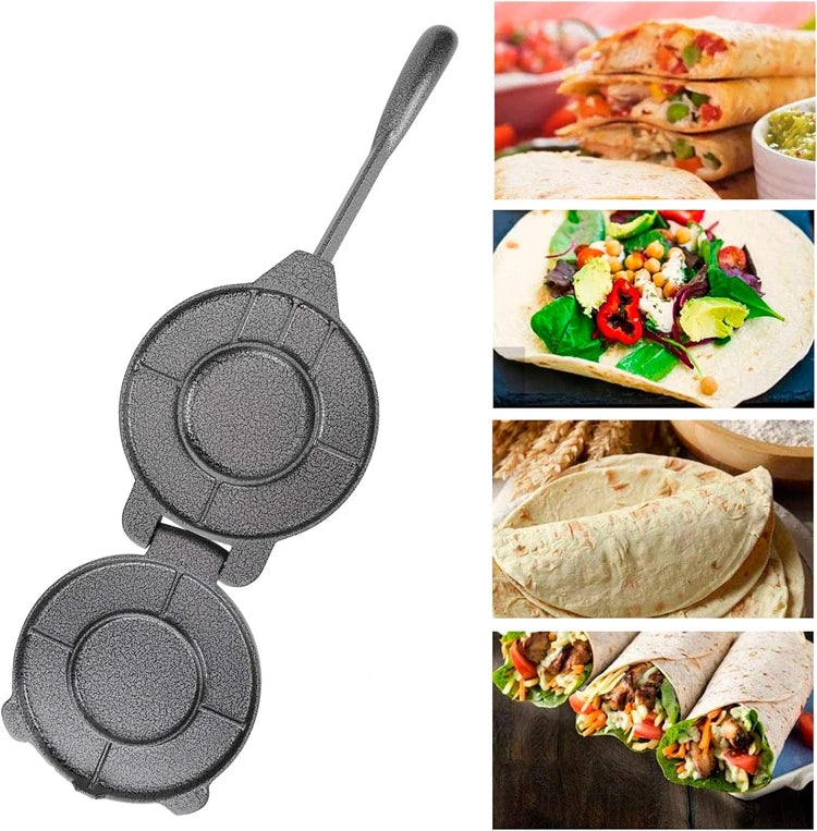LMETJMA Prensa para Tortillas de Alta Resistencia, Pataconera de Aluminio, Prensa para Tortillas de Harina, Máquina para Hacer Tortillas, Rotis y Quesadillas