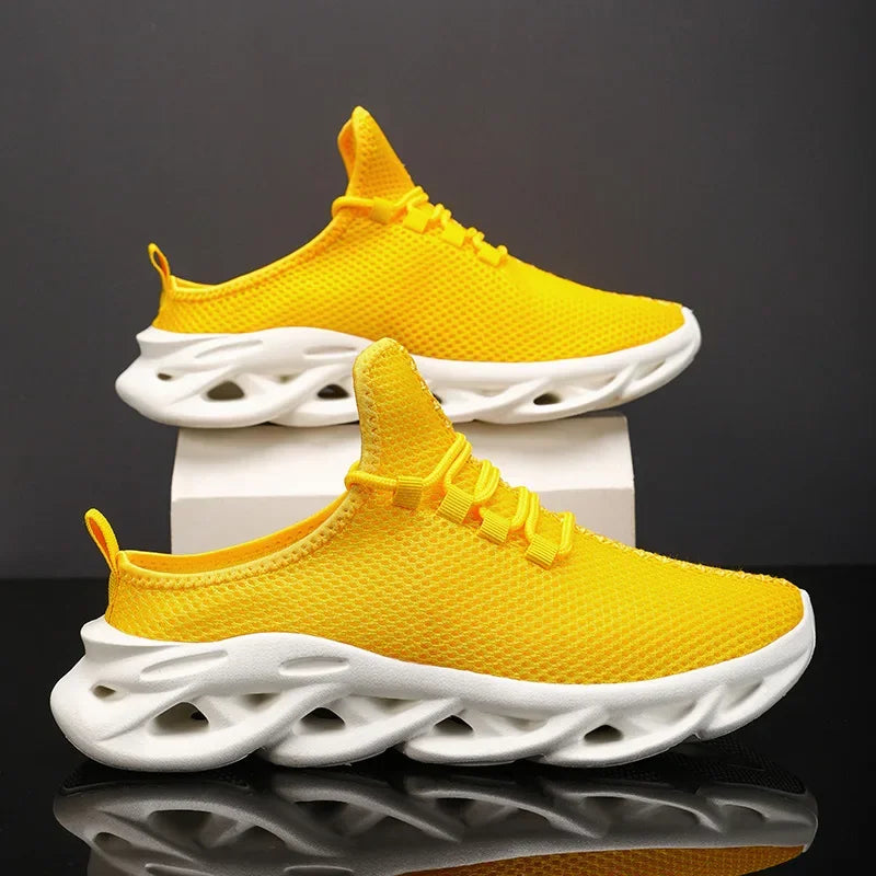 YRZL medias zapatillas de deporte para hombre, zapatos casuales de moda, zapatillas deportivas ligeras de punto transpirable para exteriores, zapatillas para caminar con amortiguación