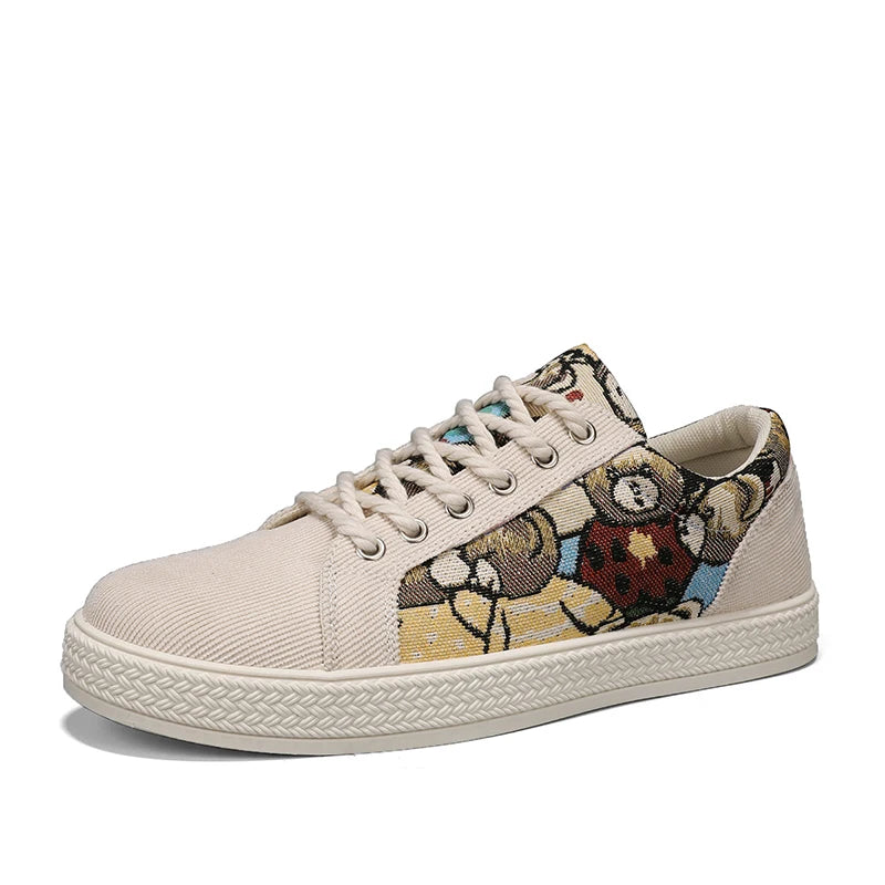 Zapatos informales de tela para hombre, zapatos para caminar al aire libre, ligeros y transpirables, para primavera y verano, zapatos planos cómodos y a la moda para jóvenes