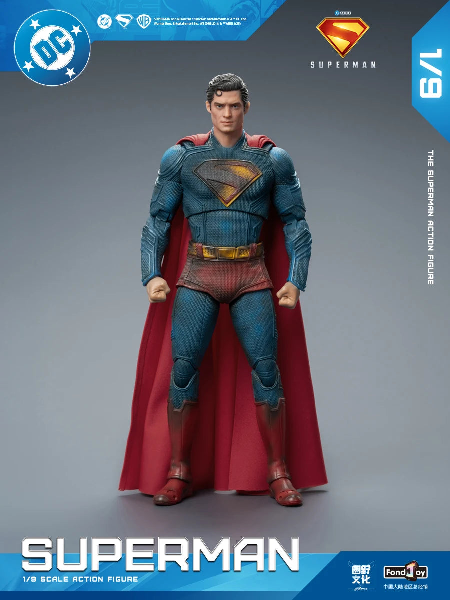EN STOCK 2025 Fondjoy Battle figura de acción de Superman dañada David Corenswet 1/9 nueva figura de Superman junta de Pvc móvil