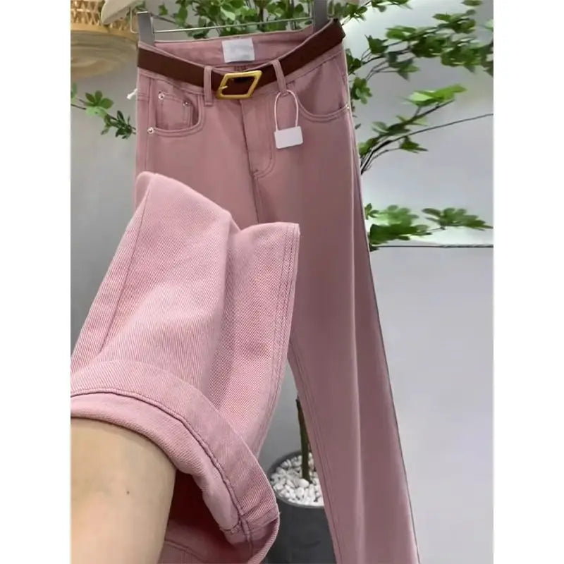 Pantalones Vaqueros Y2K de Cintura Alta para Mujer, Estilo Coreano, Elásticos