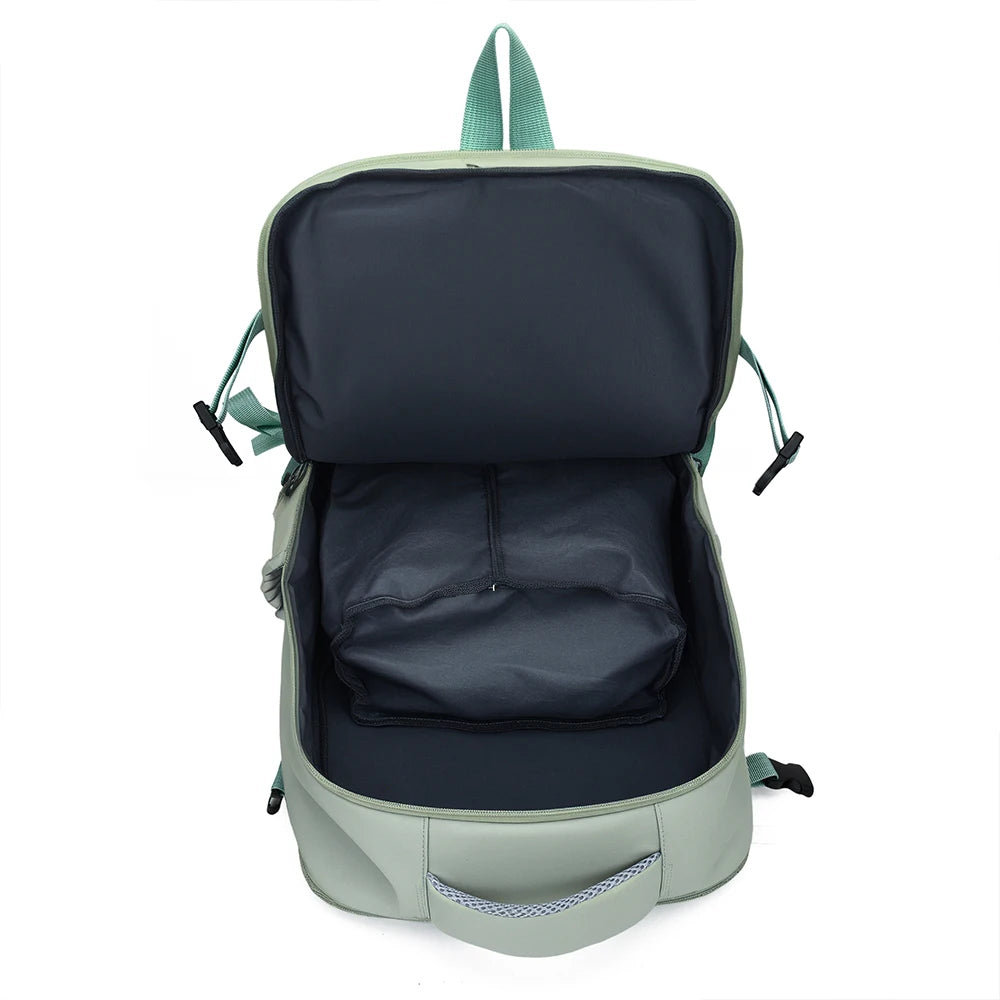 180 °     Mochila de Viaje de Nailon Completamente Abrible, Bolsa para Portátil de Gran Capacidad con Correa para Equipaje, Adecuada para Viajes de Negocios y Desplazamientos Diarios