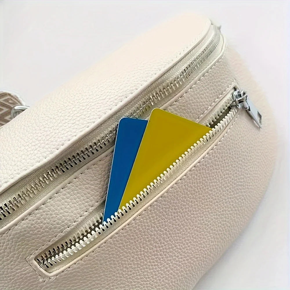 Riñonera de Cuero Suave para Mujer Bolso Pecho Cruzado Moda