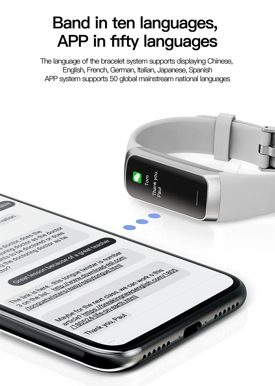 Reloj Inteligente AMOLED con Monitor de Temperatura