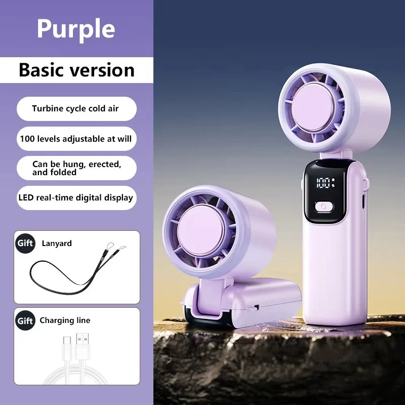 Ventilador Portátil con Enfriamiento por Hielo y 120 Velocidades