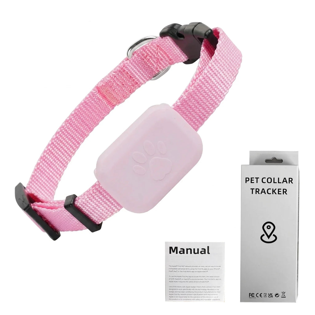 Rastreador GPS para Mascotas a Distancia, Resistente al Agua, Seguimiento en Tiempo Real, Alerta de Movimiento, Collar Antipérdida para Perros y Gatos, Localizador Global para la Aplicación Apple Find