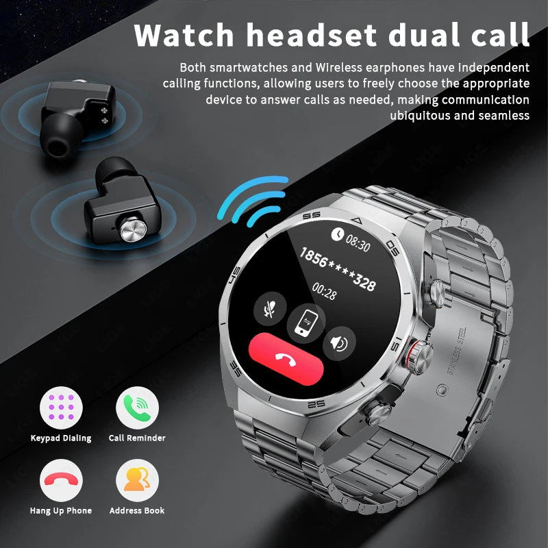 Reloj Inteligente 2 en 1 con Auriculares NFC Deportivo