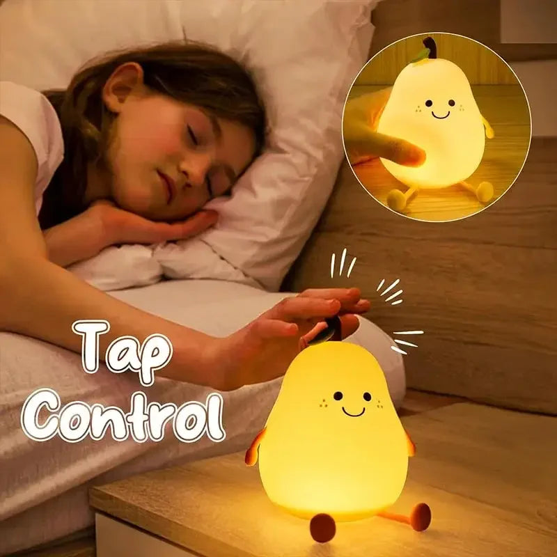Luz nocturna de silicona suave: lámpara de noche regulable de 3 niveles con control táctil recargable por USB para guardería, niños, bebés y decoración de regalo