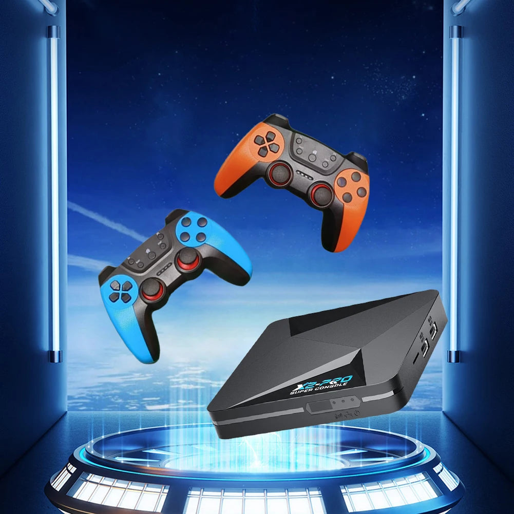 Consola de videojuegos Retro X2 Pro TV Box más de 100000 juegos con 2 Gamepads Super Console 4K 60+ emuladores de juegos para DC/Arcade/MAME/Sega