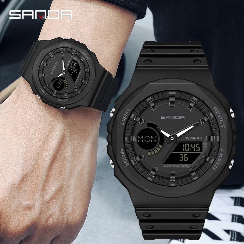 Reloj Digital LED Militar SANDA Estilo G para Hombre Resistente 50M