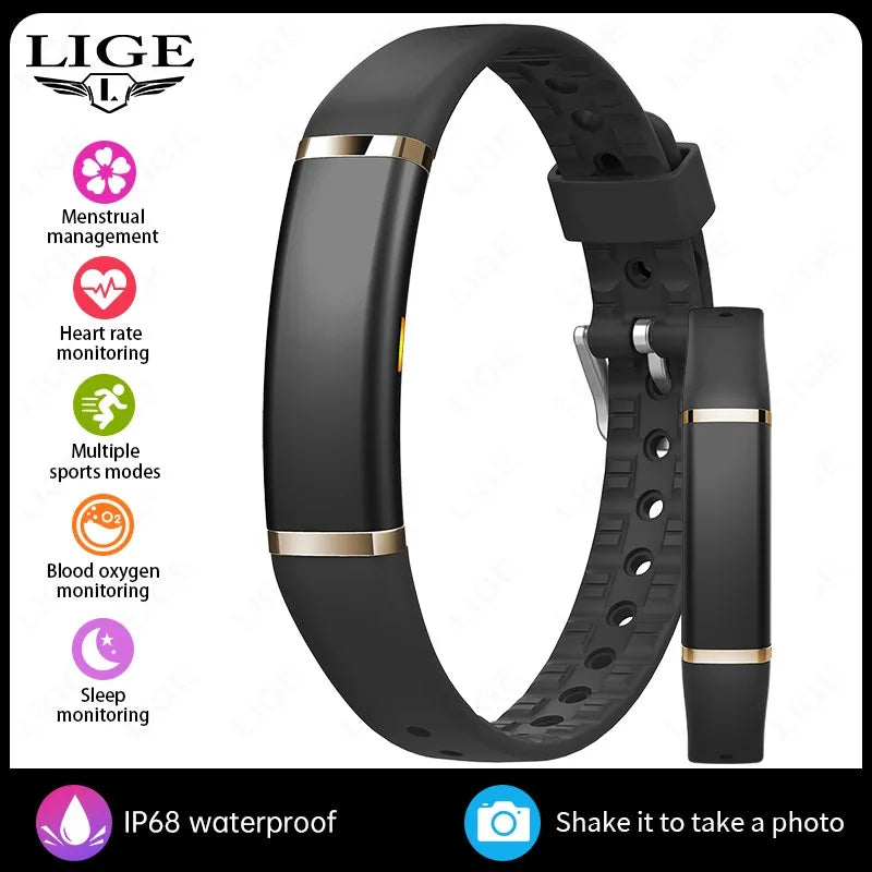 Pulsera inteligente Bluetooth LIGE con monitor de salud y frecuencia cardíaca