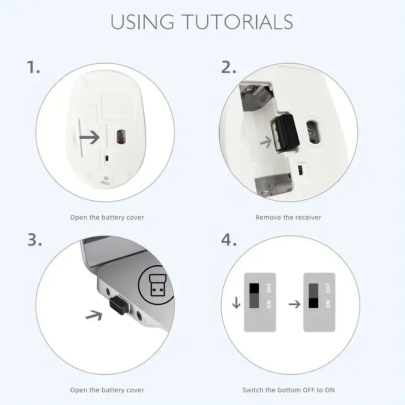 Ratón inalámbrico con batería para Gamer, modos duales, compatible con Bluetooth, 2,4G, USB, silencioso, para portátil, tableta, Macbook Mause